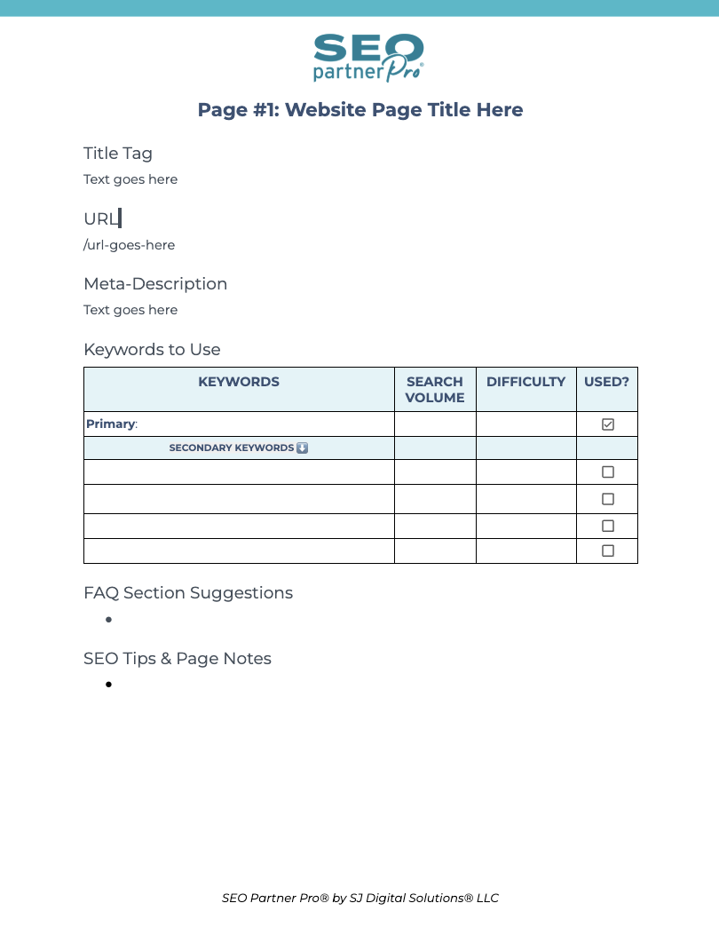 SEO Partner Pro Strategy Document